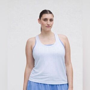 Lululemon Swiftly Pointelle Racerback Tank NWT Size 14 Blue